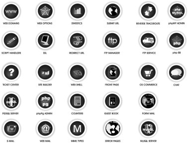 Web panel icon set clipart