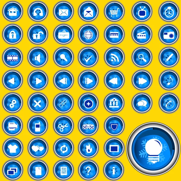 Μπλε web κουμπιά — Διανυσματικό Αρχείο