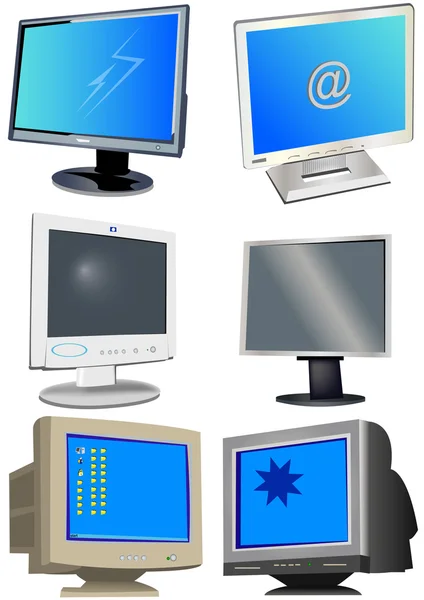 stock vector Computer monitors