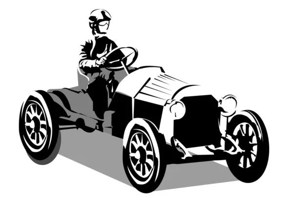 Старий автомобіль гонщик — стоковий вектор