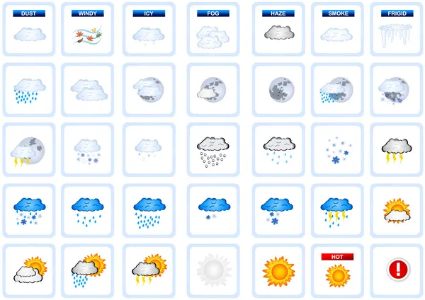 Weather icons Royalty Free Stock Vectors