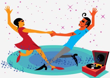 Dancing couple clipart