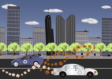 Green city clipart