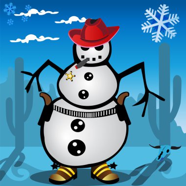 A real snowman clipart