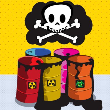 Toxic barrels clipart