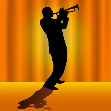 Trumpet player clipart