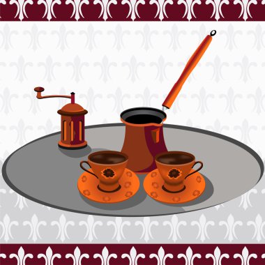 Coffee set clipart