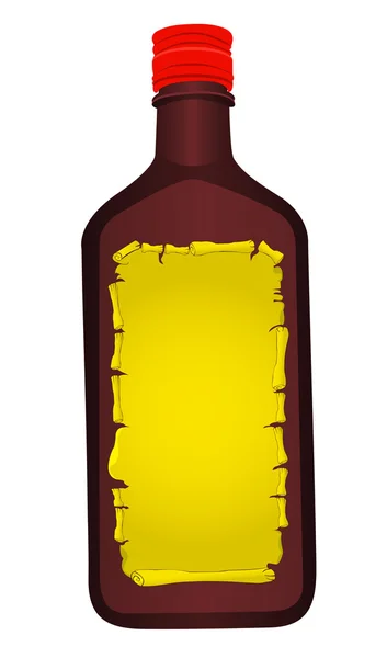 Brun flaska — Stock vektor