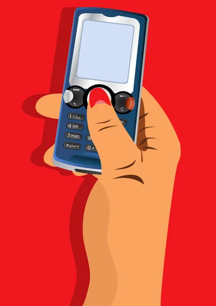 Χέρι που κρατά ένα κινητό τηλέφωνο — Διανυσματικό Αρχείο