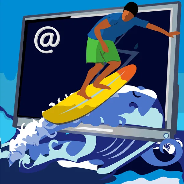 Web surfista — Vetor de Stock