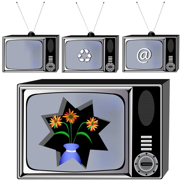 Altes Fernsehen — Stockvektor