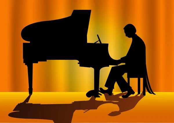 Joueur de piano — Image vectorielle