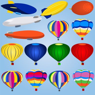 Airship icons clipart