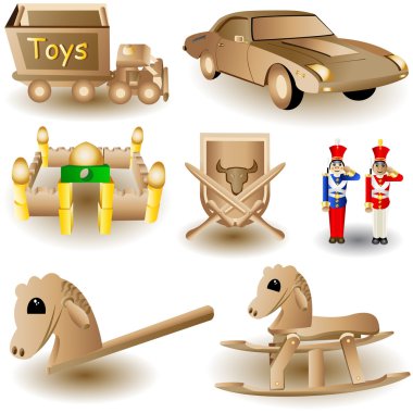 Toy icons 2 clipart