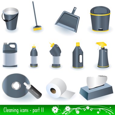 Cleaning icons 2 clipart