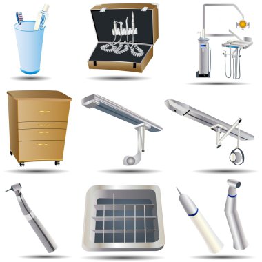 Dental icons, set 1 clipart