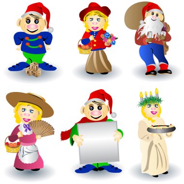 9 dwarf Icons clipart