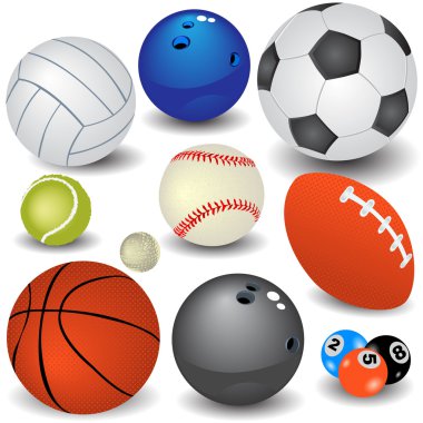 Sport balls clipart