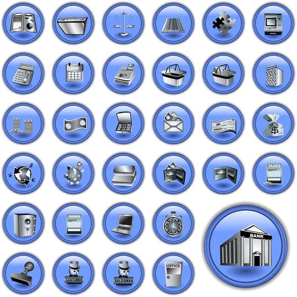 Konto niebieskie przyciski — Wektor stockowy