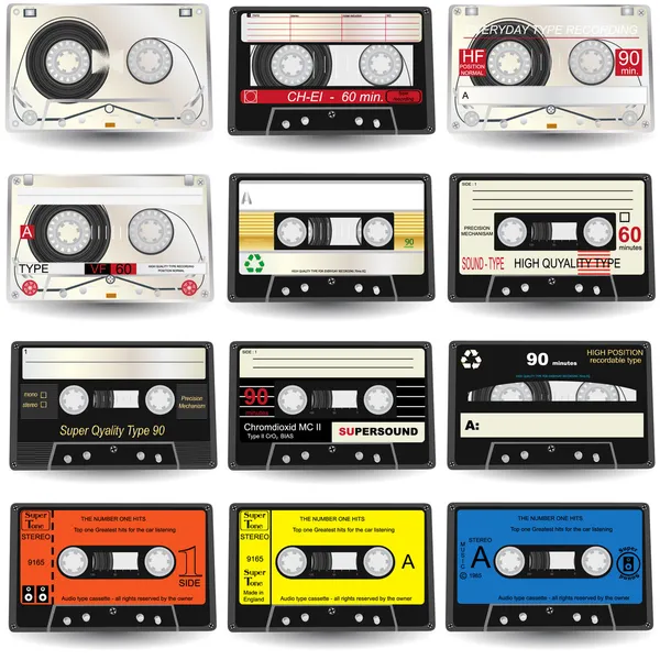 Cassettes — Stock Vector