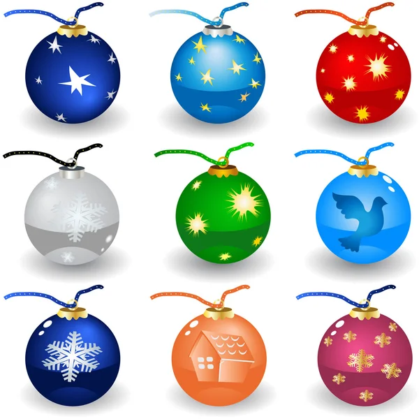 Christmas bulbs — Stock Vector