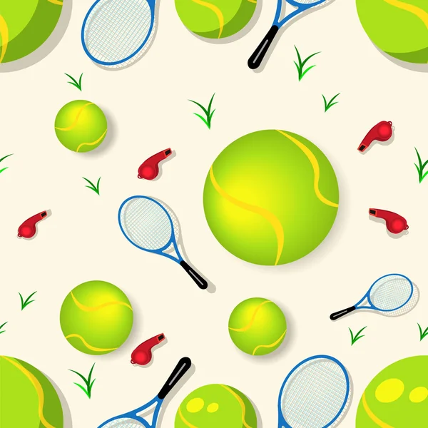 Теннис бесшовный шаблон — стоковый вектор