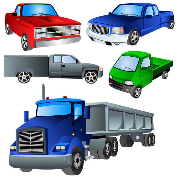 Vrachtwagens ikon set 2 — Stockvector