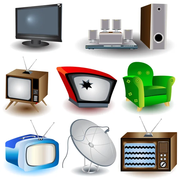TV icons 2 — Stock Vector