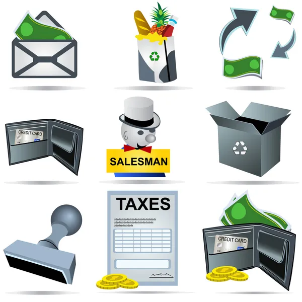 Accounting icons — Stock Vector