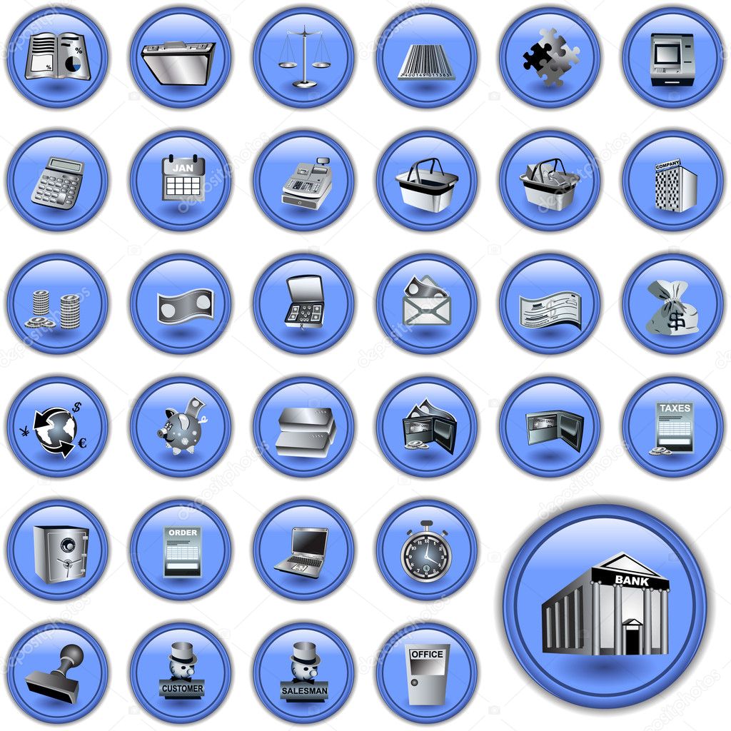 Blue Account Buttons