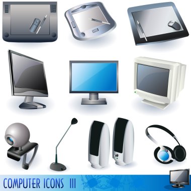 Computer icons 3 clipart