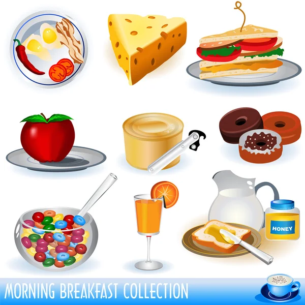 Breakfast images — Stock Vector