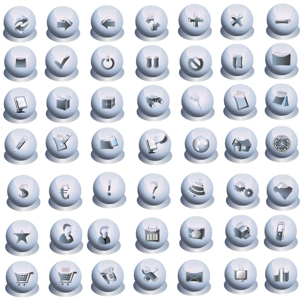Conjunto de iconos de ordenador — Vector de stock