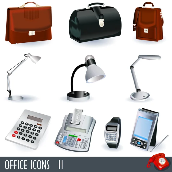 Iconos de oficina 2 — Vector de stock