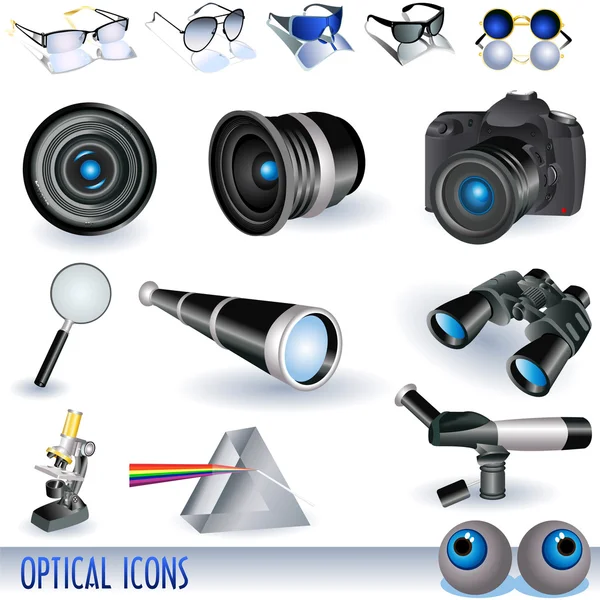 Оптичні іконки — стоковий вектор