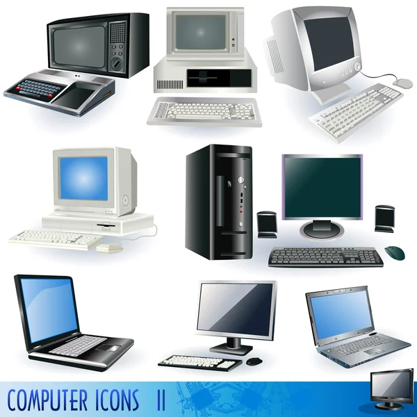 Комп'ютер іконки 2 Векторна Графіка