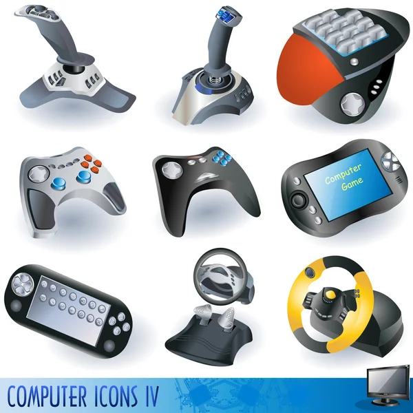 Iconos de ordenador 4 — Vector de stock