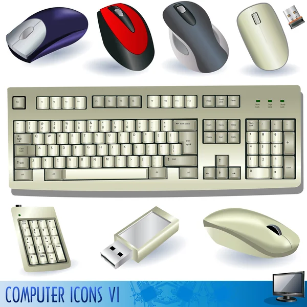 Computer icons 6 — Stockvector