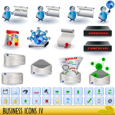 Business icons 4 clipart