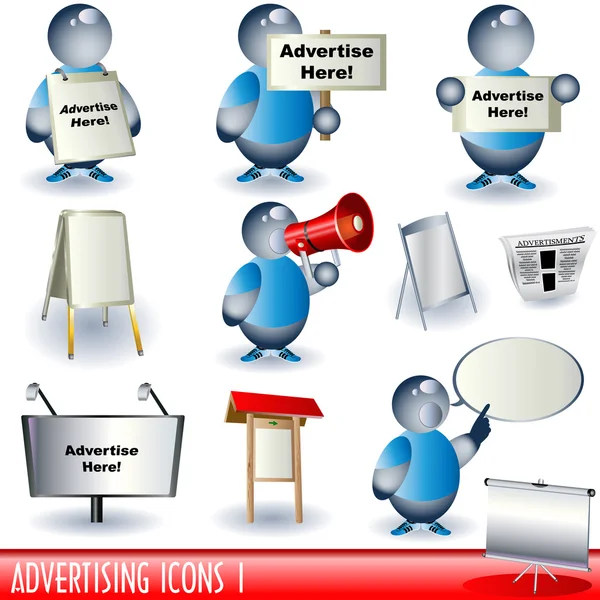 Icônes publicitaires 1 — Image vectorielle