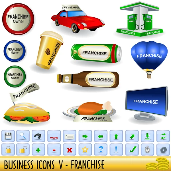 Iconos de negocios 5 — Vector de stock