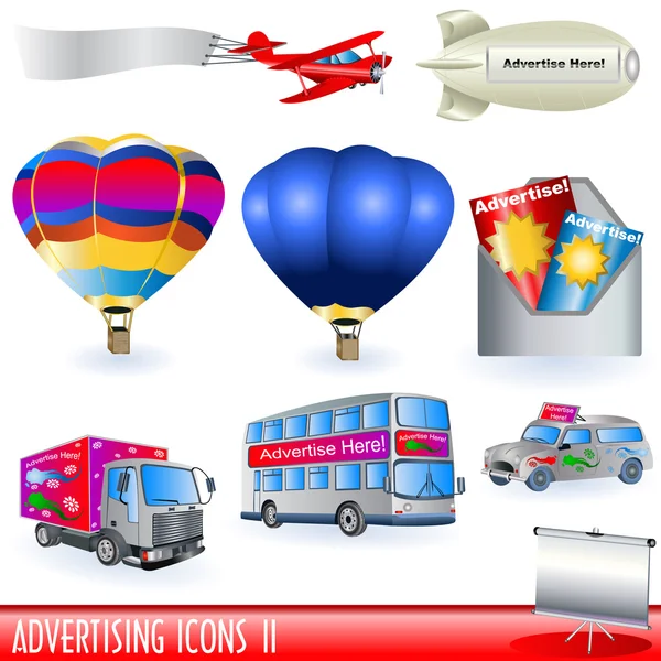 Advertising icons 2 — Stock Vector