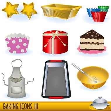 Baking icons 3 clipart