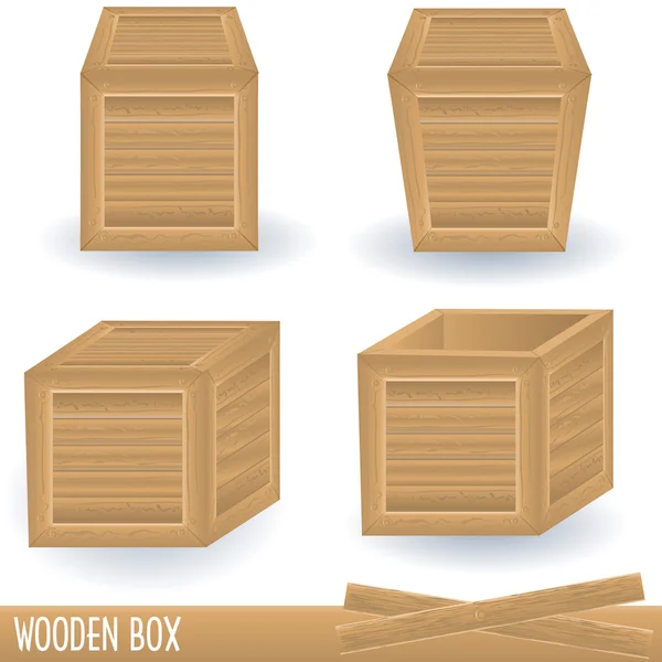 Drewniane pudełko — Wektor stockowy