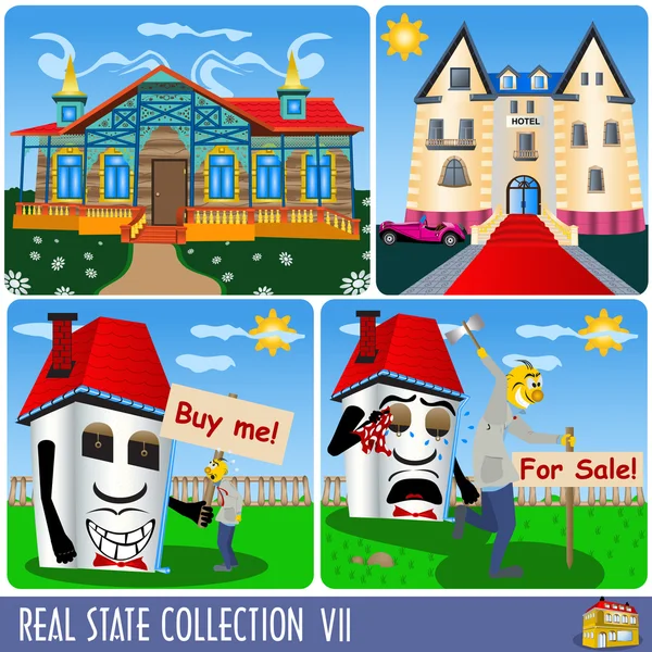 Real estate collection 7 — Stock Vector
