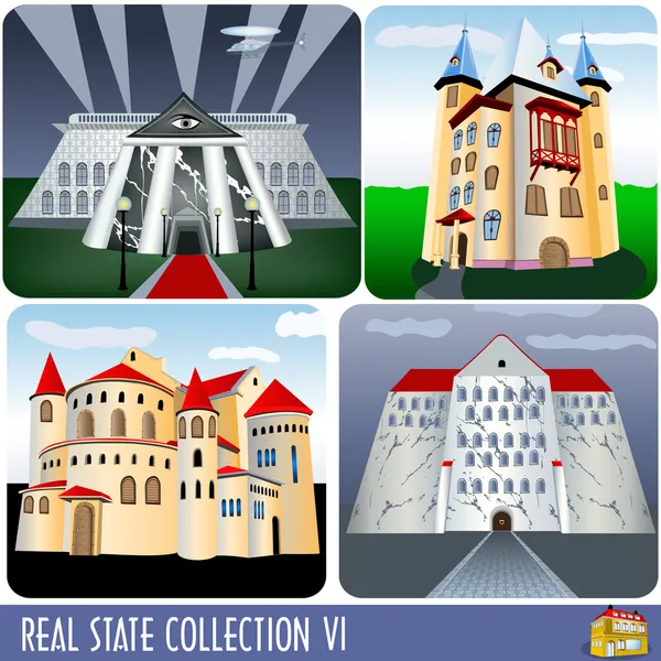 Real Estate collection 6 — Stock Vector
