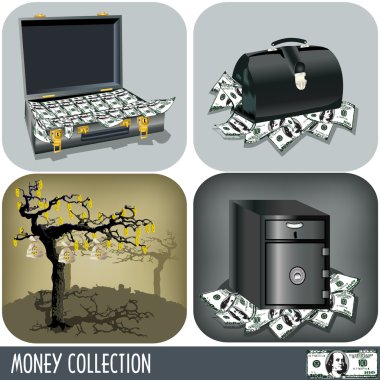 Money collection clipart