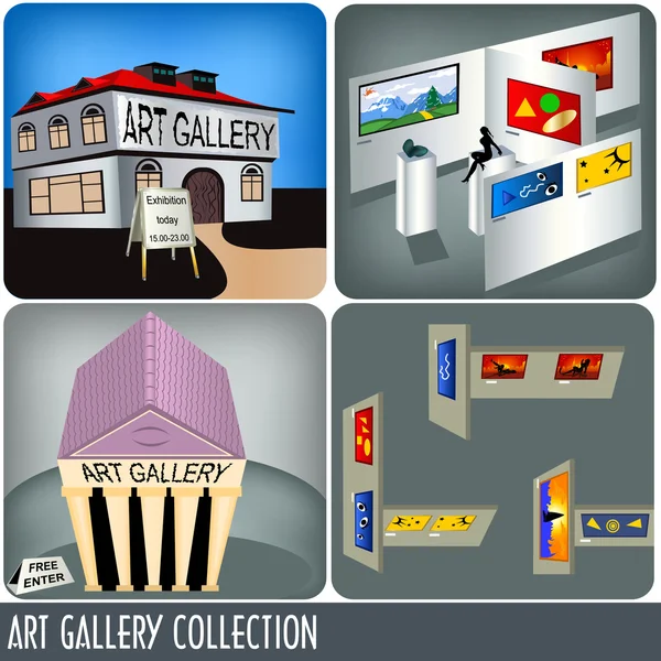 Art gallery collection — Stock Vector