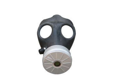 Gas mask isolated on white clipart