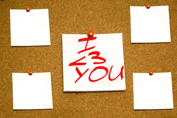 stock image I love you note